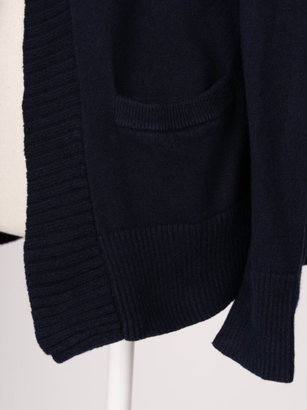 2010s VTG A&F "Ezra" Chunky Ribbed Shawl Collar Cardigan Navy Blue Small Preppy - Picture 5 of 16
